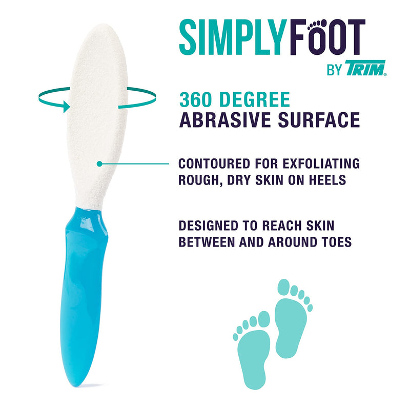 [Australia] - Simply Foot Exfoliating Stone Foot File – 360-Degree Abrasive Surface for Smooth Feet – Easy to Use Foot Care Tools for DIY Pedicures – Ideal for Men and Women 