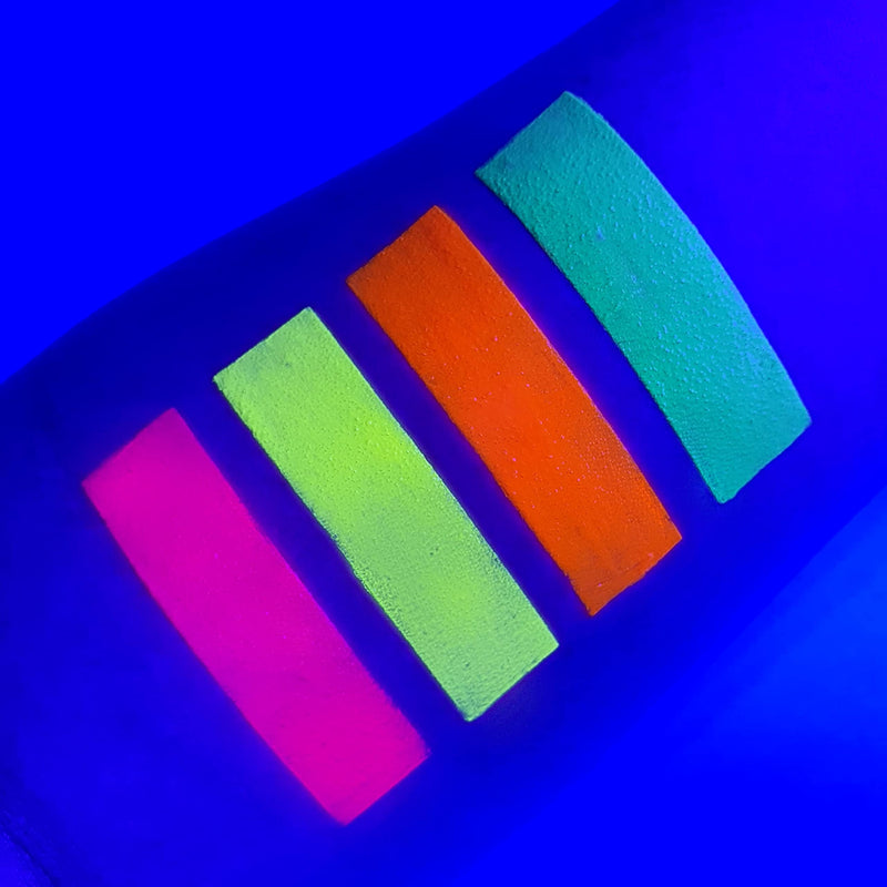 [Australia] - UV Glow - Neon UV Paint Stick/Face & Body Crayon - Set of 4 Colours. Genuine and original UV Glow product - glows brightly under UV Light! 