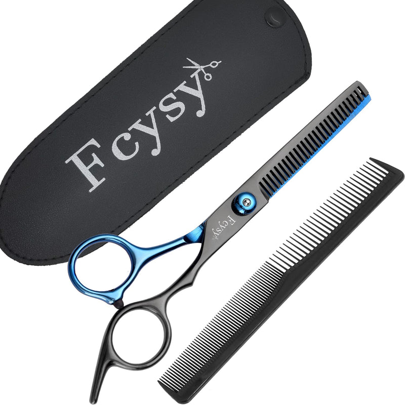 [Australia] - Thinning Scissors Hairdressing Blending Shears, Fcysy Professional Hair Thinning Scissors Texturizing Scissors Hairdresser Hair Thinner, Thinning Shears Kit with Comb Barber Haircut Scissors Set Blue Thinning Scissors 