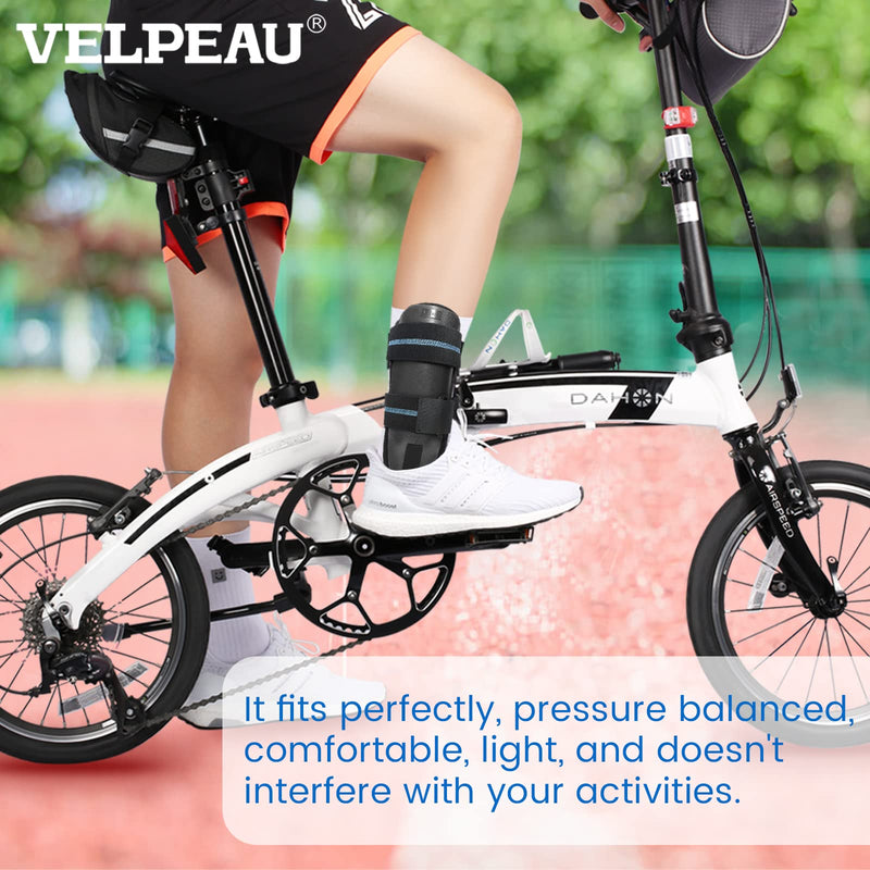 [Australia] - VELPEAU Ankle Brace - Stirrup Ankle Splint - Adjustable Rigid Stabilizer for Sprains, Tendonitis, Post-Op Cast Support and Injury Protection for Women and Men (Gel Pads, Large - Left Foot) Gel Pads-Left Foot Large (Pack of 1) 