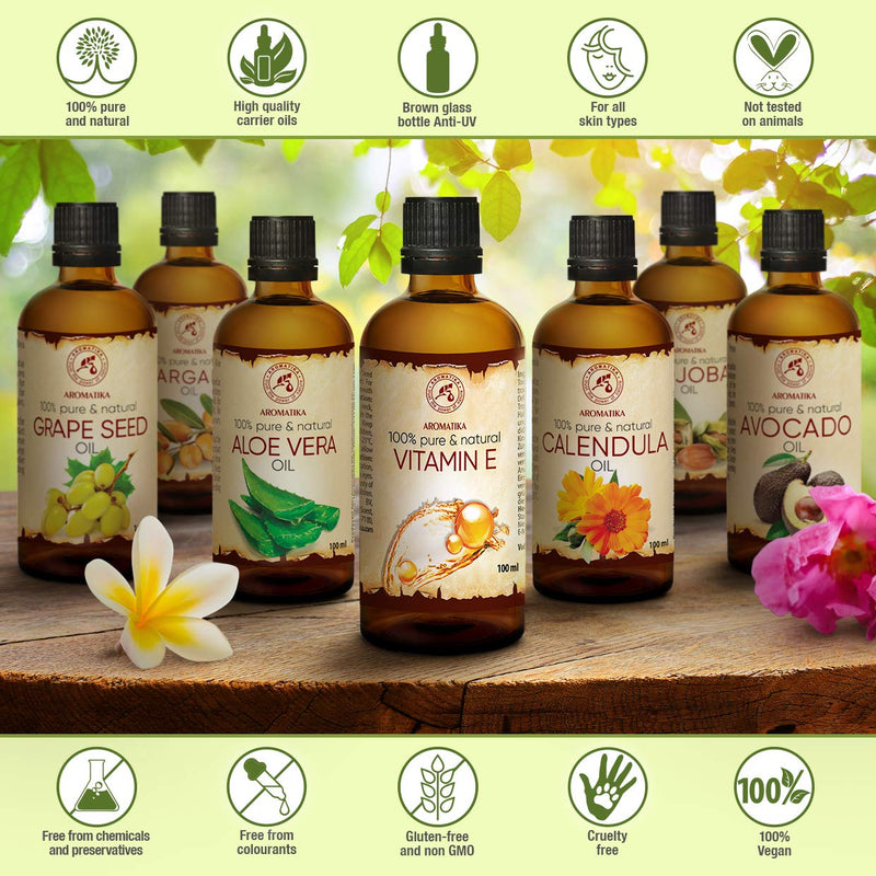 [Australia] - Vitamin E Oil 200ml for Hair, Face, Body, Anti Aging Skin Care for Sensitive Oil - Anti Wrinkle Natural Tocopherol Oil 