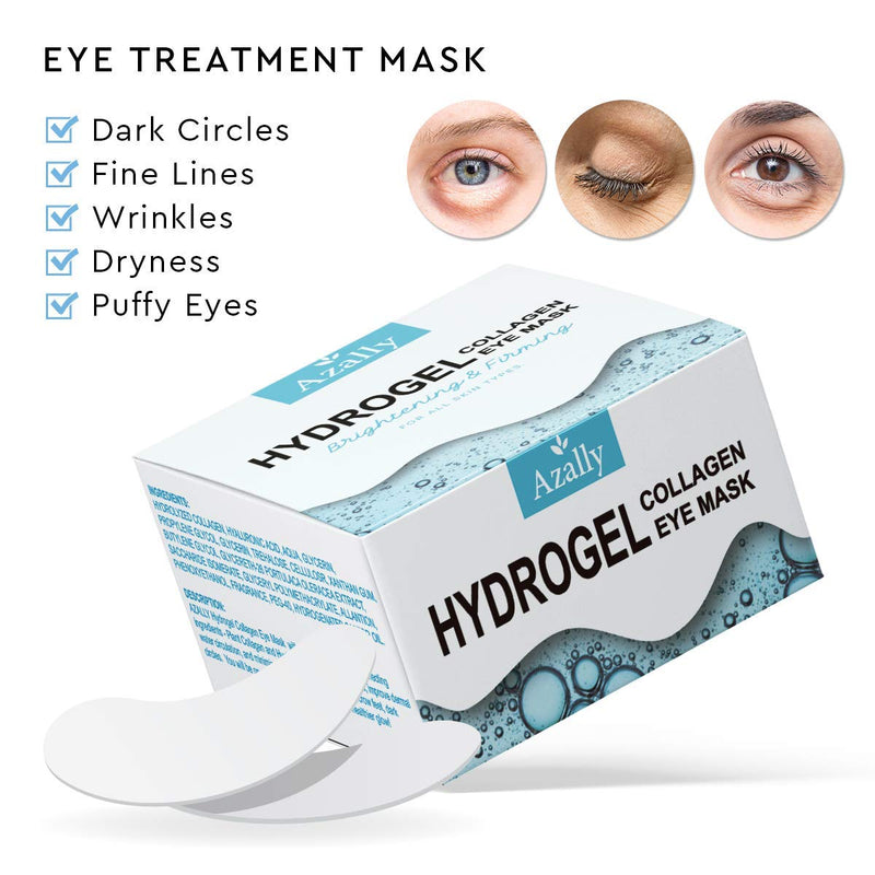 [Australia] - AZALLY Hydrogel Collagen Eye Mask - Collagen Anti-Aging Under Eye Patches, Under Eye Patches, Under Eye Bags Treatment, Eye Mask for Puffy Eyes (60pcs) 