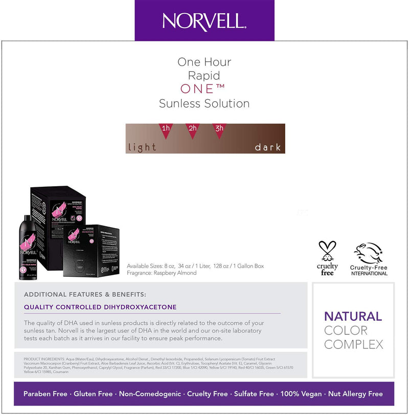 [Australia] - Norvell Premium Sunless Tanning Solution - One Hour Rapid, 8 fl.oz. 8 Fl Oz (Pack of 1) 