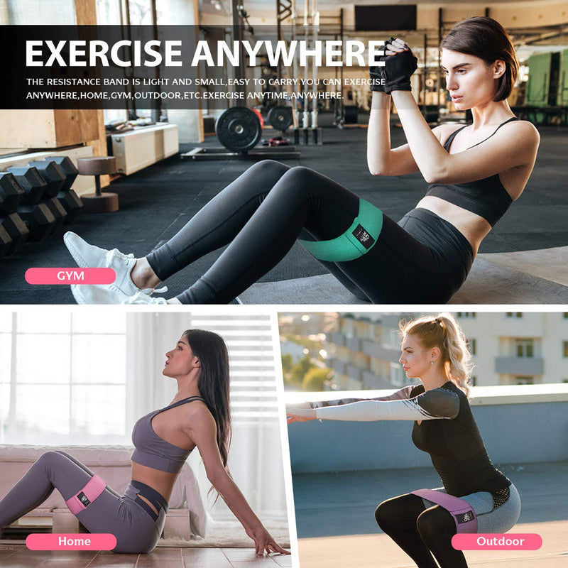 [Australia] - CFX Resistance Bands 3 Sets, Premium Exercise Bands with Non-Slip Design for Hips & Glutes, 3 Resistance Level Workout Booty Bands for Women and Men,Home Training,Fitness,Yoga 3pcs-02 