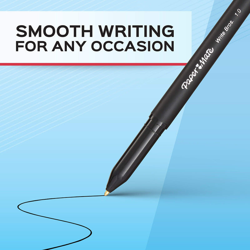 [Australia] - Paper Mate Write Bros Ballpoint Pens, Medium Point (1.0mm), Black, 12 Count 