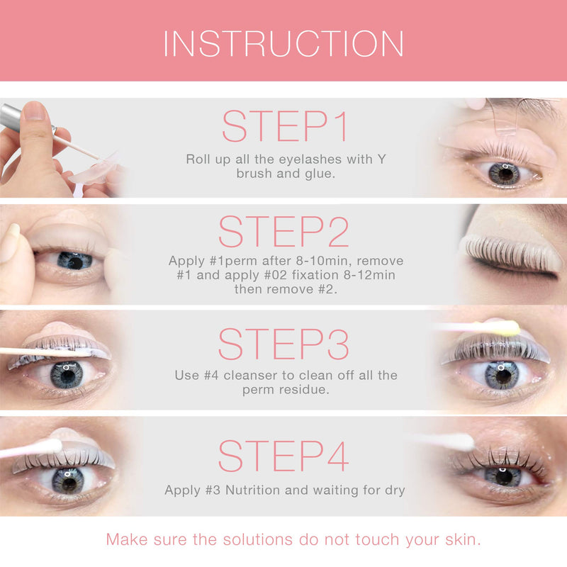 [Australia] - VASSOUL Lash Lift Kit, Eyelash Perm Kit, Professional Eyelash Lash Extensions, Lash Curling, Semi-Permanent Curling Perming Wave Suitable For Salon 