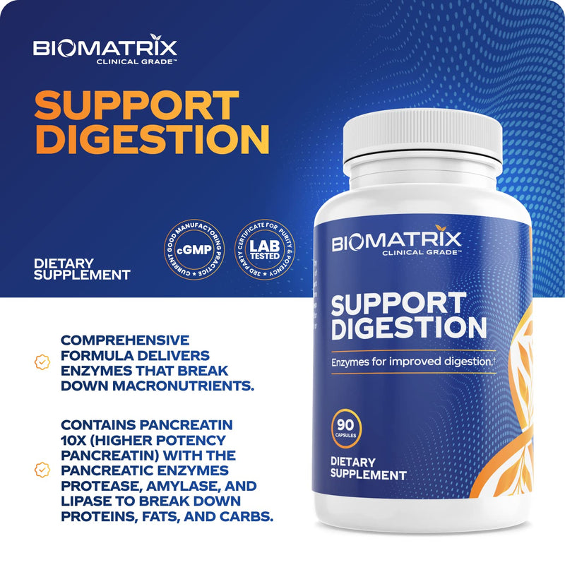 [Australia] - Digestive Enzymes Supplement (90 Capsules) Support Digestion - with Pancreatin, Plant Enzymes, Ox Bile, Betaine HCL, Support Digestion of Fats Carbohydrates and Proteins 