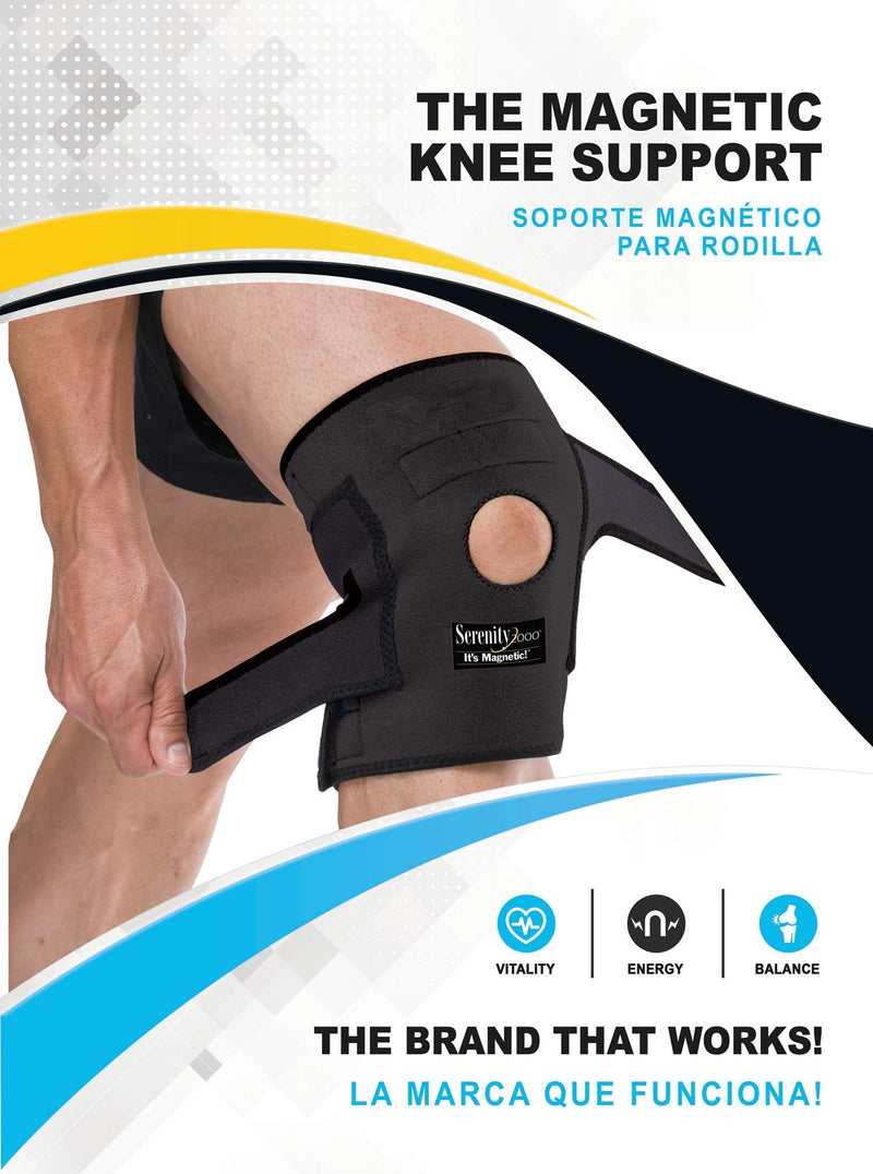 [Australia] - Serenity2000 Magnetic Therapy Knee Brace for Support and Pain Relief - Standard Fits Knees up to 18", Contains 28 Magnets Standard - up to 18" 