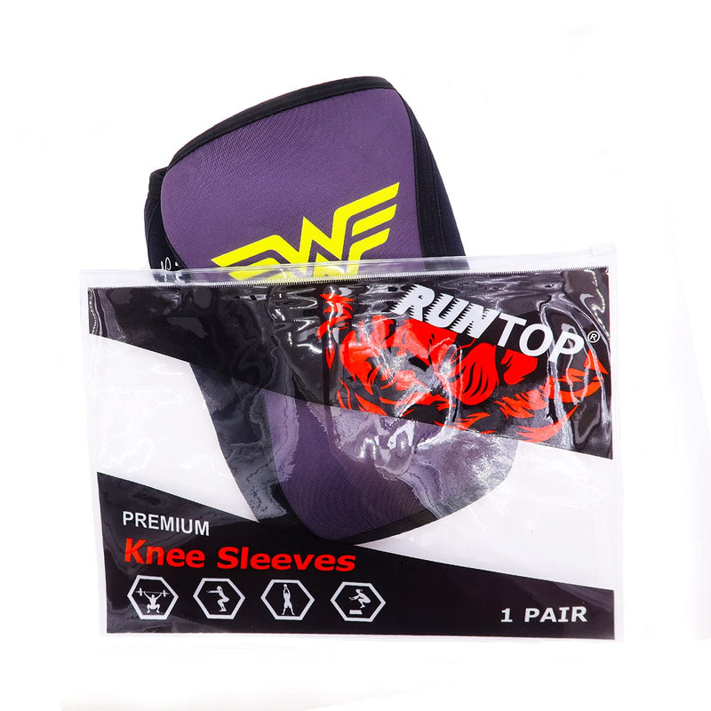 [Australia] - RUNTOP Knee Sleeves(Pair)7mm Neoprene Pads Brace Cap Support Pain Compression Home Squats Cross Fitness Training WODS Weightlifting Powerlifting Kids Children Women Gift(L) L Wonderful Woman 