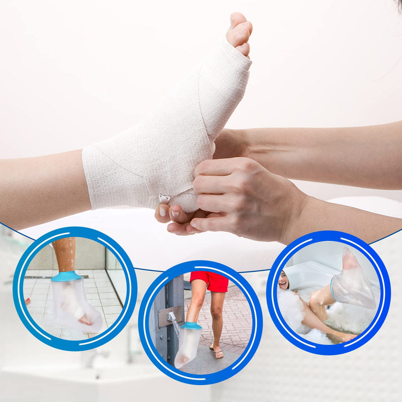 [Australia] - Promifun TPU Waterproof Foot Cast Cover for Shower Bath , Adult Foot Cast Protector,Reusable Cast Sleeve for Broken Surgery Foot & Ankle , Burns , Wounds 