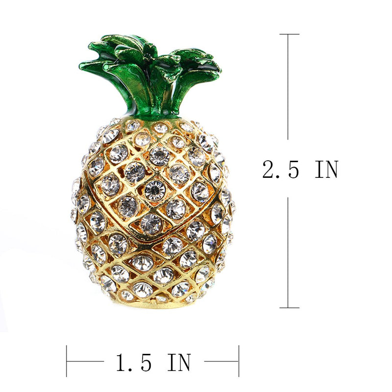 [Australia] - YUFENG Hinged Trinket Box For Gifts Hand-painted Patterns Trinket Bejeweled Box Collectible (pineapple) 