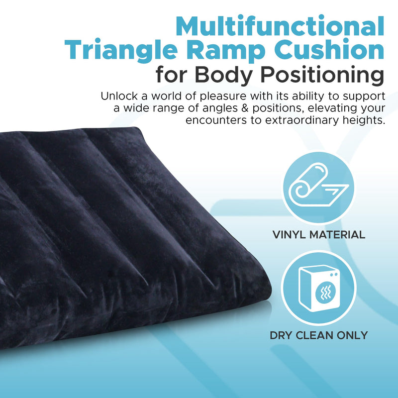 [Australia] - Inflatable Love Pillow | Multifunctional Triangle Ramp Cushion for Body Positioning | Massage Pillow with Back and Head Support | PVC and Cotton Flock Material 