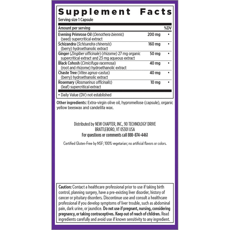 [Australia] - New Chapter Menopause Supplement Estrotone with Evening Primrose Oil + Black Cohosh for Hormone Health Vegetarian Capsule, 60 Count Vegetarian Capsules 60 Count (Pack of 1) 