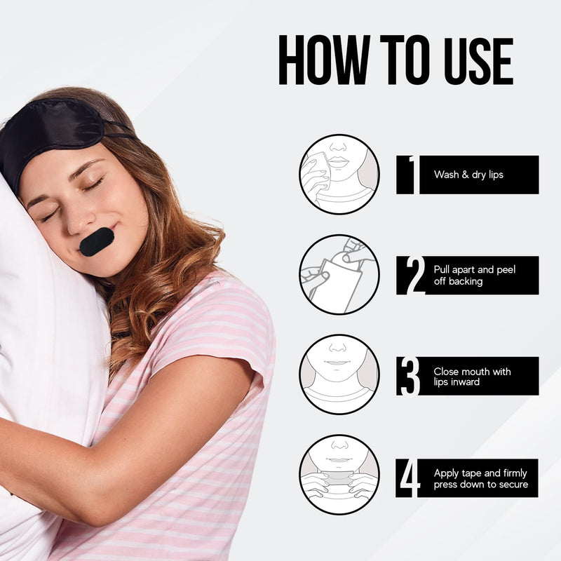 [Australia] - Longevity Sleep Tape - Mouth Tape for Sleeping, Snoring Aid, Improved Nasal Breathing, Strong But Gentle Adhesion (30 Strips) 