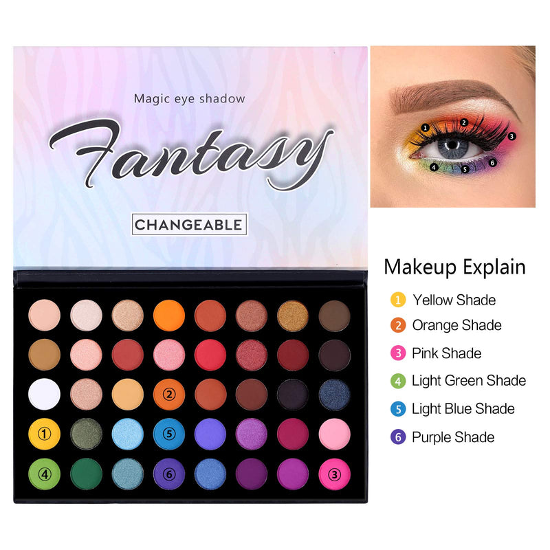 [Australia] - Highly Pigmented Eye Makeup Palette , Matte Shimmer Metallic Eyeshadow Pallet Long Lasting Blendable Natural Colors Make Up Eye Shadows Cosmetics Gift Kit 