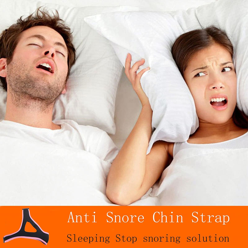 [Australia] - Anti Snore Chin Strap, Stop Snoring Chin Straps, New Adjustable Anti Snoring Devices, Sleep Snoring Solution for Men and Women Pink 