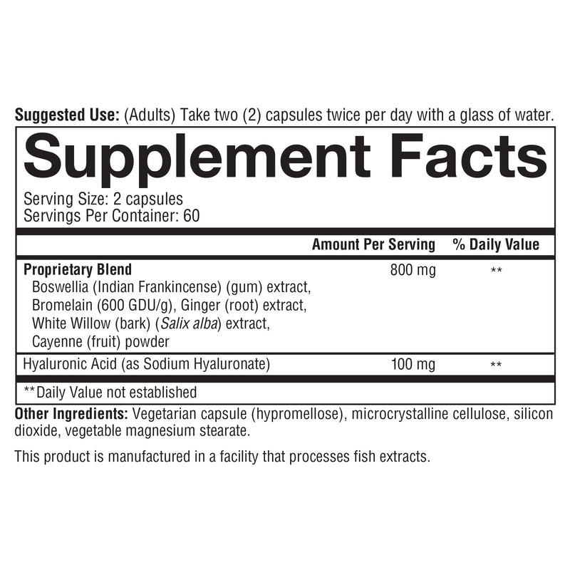 [Australia] - Youtheory Hyaluronic Acid Advanced with Boswellia, 120 Count (1 Bottle) 
