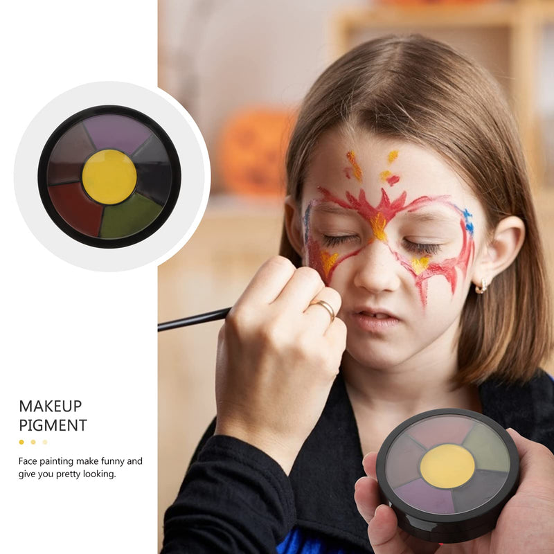 [Australia] - Uonlytech Face Paint Kit, Halloween 6 Color Bruise Wheel Makeup Pigment Face Body Paint Professional Paint Palette Kit for Adults Kids Halloween Party 