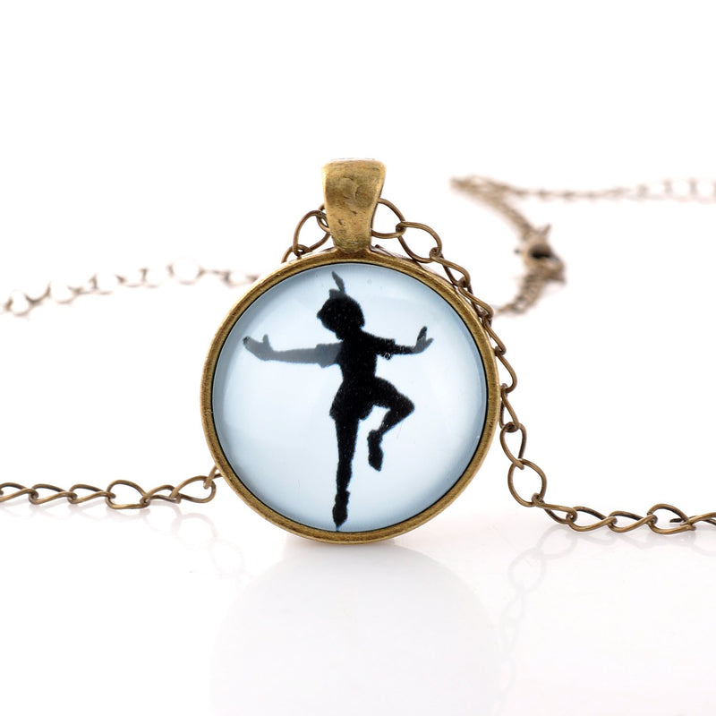 [Australia] - LUREME Time Gem Series Elegnat Style The Girl Dancing Pendant Charm Necklace for Women (01003507-1) 