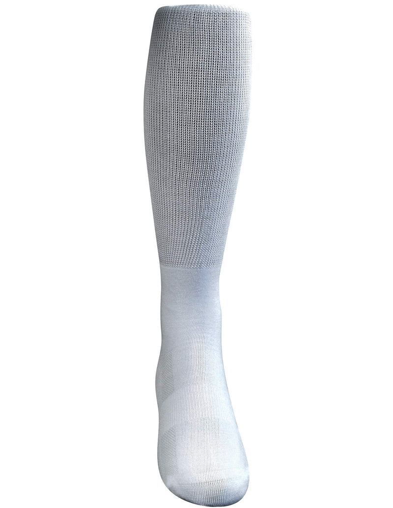 [Australia] - Yomandamor Mens Bamboo Diabetic Over the Calf Breathable Mesh Socks with Non-binding Top,4 Pairs 10-13 4 Pairs White 