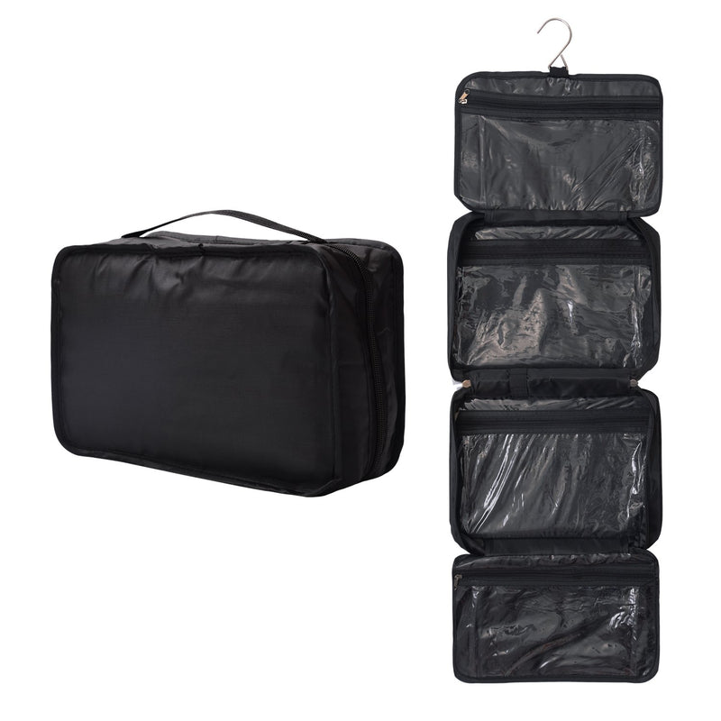 [Australia] - All-Purpose Household Travel Organizer Accessory Toiletry Cosmetics Makeup Hanging Shaving kit Bag-Black 