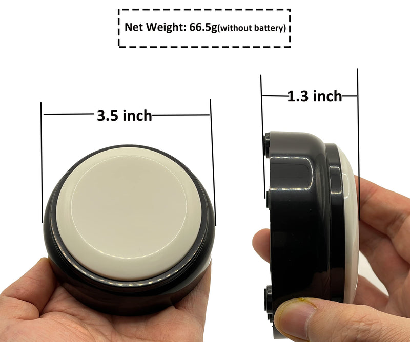[Australia] - Bejamy Talking Alarm Clock for The Blind, Talking Clock for Low Vision & People Visually Impaired, Talking Clock as Gift for Mother & Father, Seniors & Elderly People (White Button) White Button 
