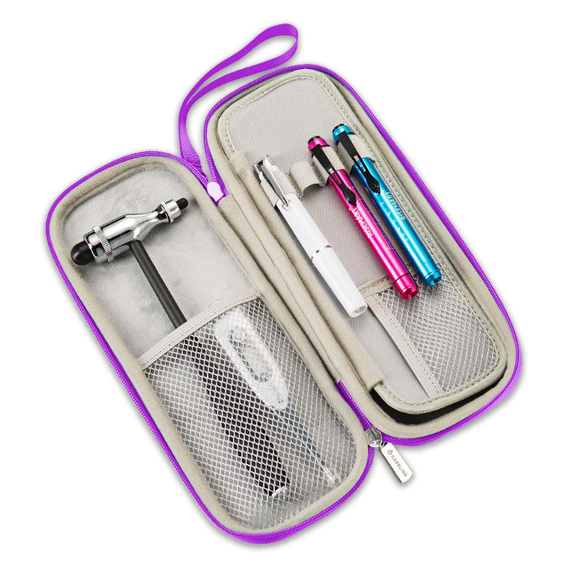 [Australia] - Caseling Hard Stethoscope Case Compatible with 3M Classic III, Lightweight II S.E, Cardiology IV Diagnostic, Includes ID Slot and Mesh Pocket for Nurse Accessories (Purple - Pu Leather) Purple - Pu Leather 