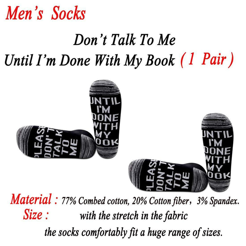 [Australia] - PYOUL Book Socks Book Gift Reading Gifts Book Lover Gift Please Don’t Talk To Me Until I’m Done With My Book Socks 