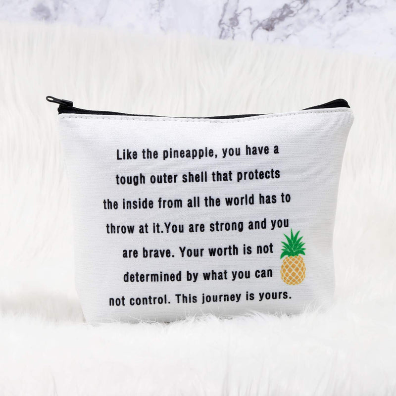 [Australia] - G2TUP Infertility Warrior IVF IUI Makeup Bag Medicine Bags Pineapple Pouch You are Strong and You are Brave (This journey is yours) This journey is yours 