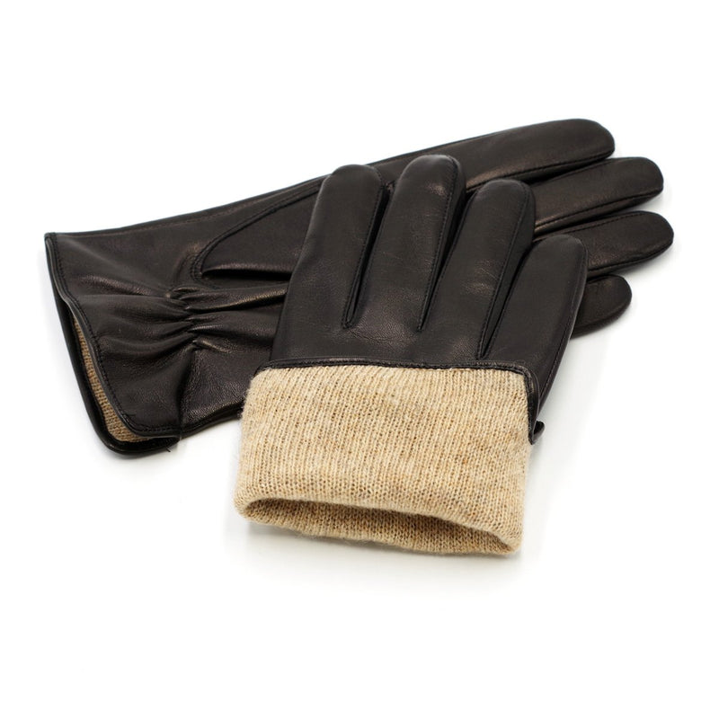 [Australia] - Harssidanzar Mens Luxury Italian Sheepskin Leather Gloves Vintage Finished Cashmere Lined X-Small Black(100% Cashmere Lined, Upgrade) 