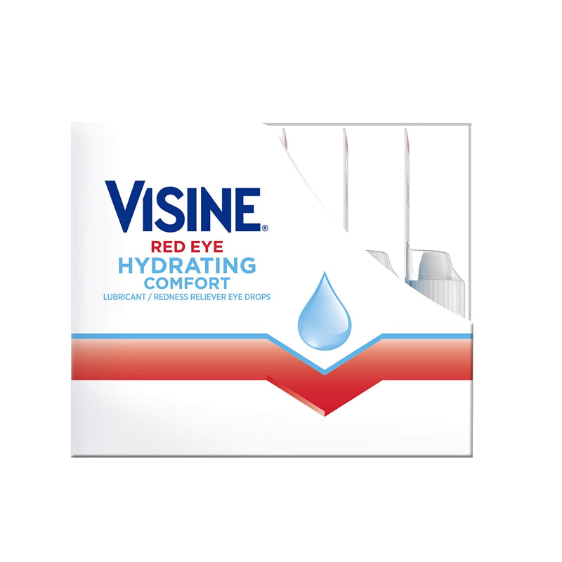 [Australia] - Visine Red Eye Hydrating Comfort Redness Relief and Lubricant Eye Drops to Relieve Red Eyes Due to Minor Eye Irritations Fast and Help Moisturize Dry Eyes, On-The-Go Packs, 12 x 0.28 fl. oz Red Eye Hydrating Comfort, On-the-Go 