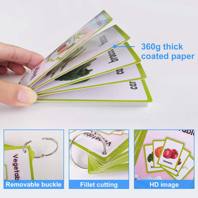 [Australia] - Richardy 20PCS/Set Vegetable Kids Gifts English Flash Cards Pocket Card Educational Learning Baby Toys for Children Pre-Kindergarten 