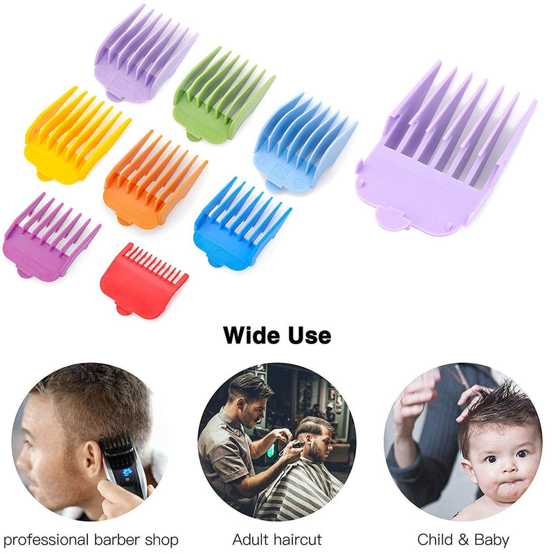 [Australia] - 8 Color Professional Hair Trimmer/Clipper Guard Combs Guide Combs Coded Cutting Guides/Combs #3170-400- 1/8” to 1 -Great for Hair Clippers/Trimmers Attachment 