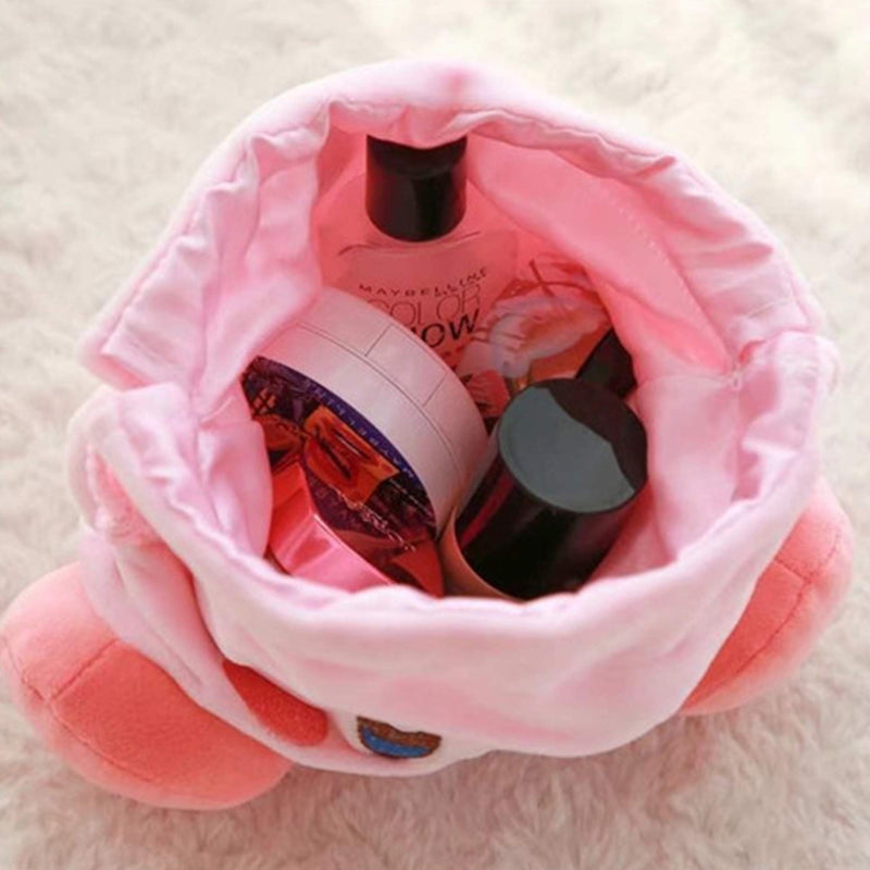 [Australia] - Lopbraa Star Plush Pink Drawstring Plushie Kawaii Bag Travel Purse Makeup Cosmetic Storage Bags Organizer (Style One) Style One 