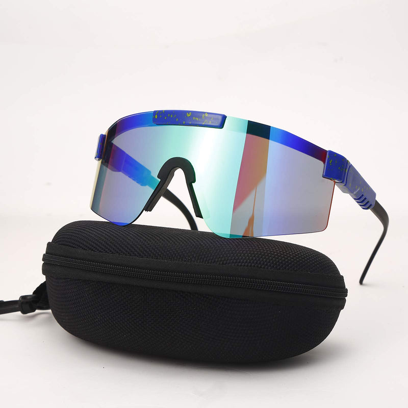 [Australia] - Rmerom Original Bike Sunglasses for Cycling Sports Google Sunglasses for Men and Women Outdoor Windproof Eyewear Uv Mirrored Lens C1 