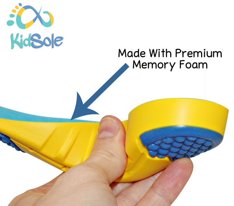[Australia] - Children's Athletic Memory Foam Insoles for Arch Support and Comfort for Active Children ((24 cm) Kids Size 4-6) (24 CM) Kids Size 4-6 