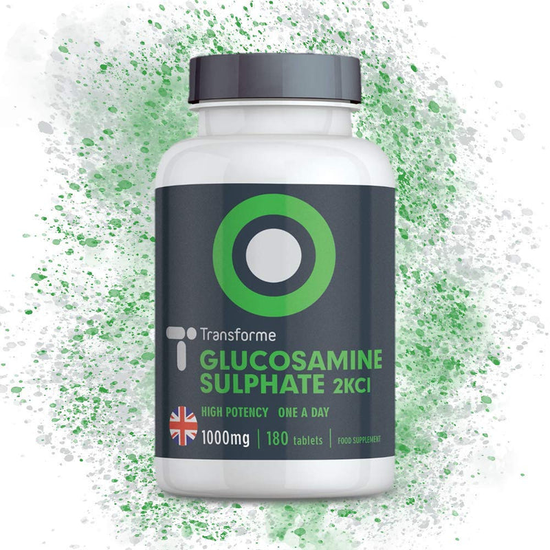 [Australia] - Glucosamine Sulphate 1000mg 365 Tablets, 2KCl, Vegetarian, Vegan, 1 Year Supply, Gluten Free, by Transforme 