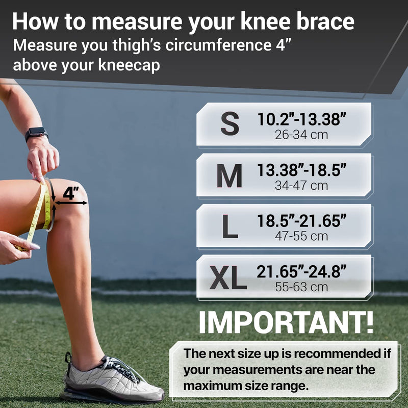 [Australia] - Dr. Brace ELITE Knee Brace with Side Stabilizers & Patella Gel Pads for Maximum Knee Pain Support and fast recovery for men and women-Please Check How To Size Video (Mercury, Large) Mercury 