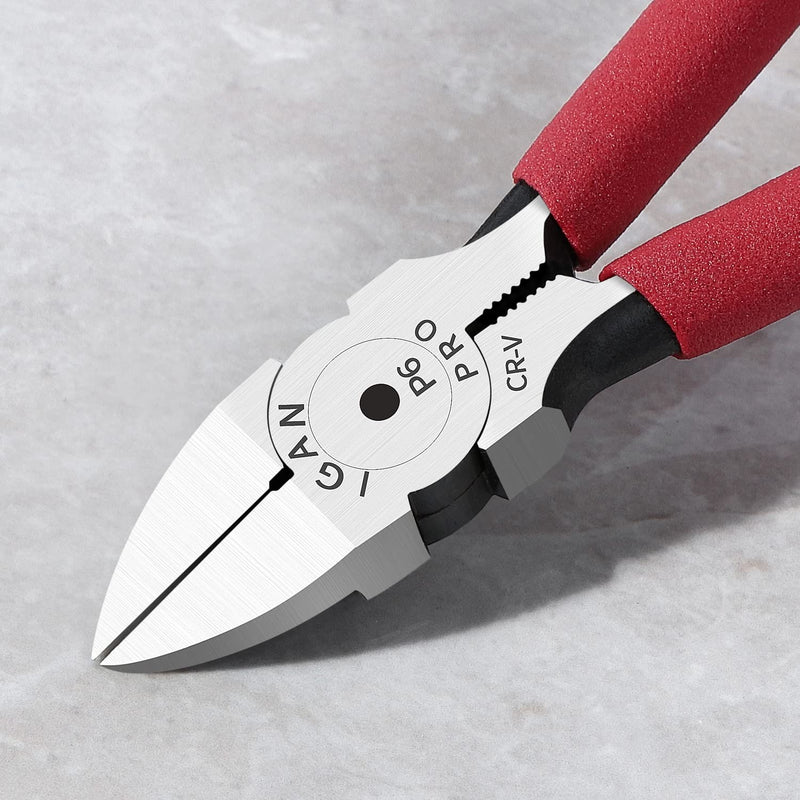[Australia] - IGAN-P6 Wire Flush Cutters, 6-inch Ultra Sharp & Powerful Side Cutter Clippers with Longer Flush Cutting Edge, Ideal Wire Snips for Crafting, Floral, Electrical & Any Clean Cut Needs Pack 1 