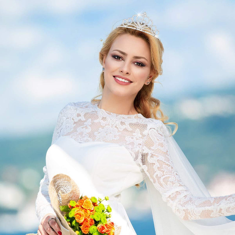 [Australia] - Frcolor Rhinestone Crystal Tiara Crown, 2Pack Wedding Bridal Prom Birthday Pegeant Prinecess Tiara Headband 