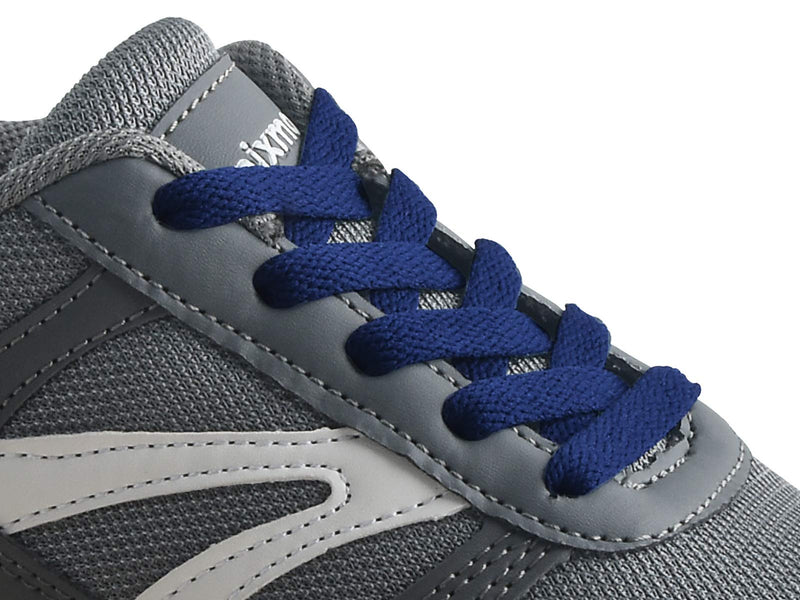 [Australia] - Knixmax [1Pair, 2Pairs]Strong Round/Flat Shoe Laces for Walking Shoes Hiking Boots Running Trainers Sneakers Multiple Colours & Lengths 90cm-1 pair Flat Blue 