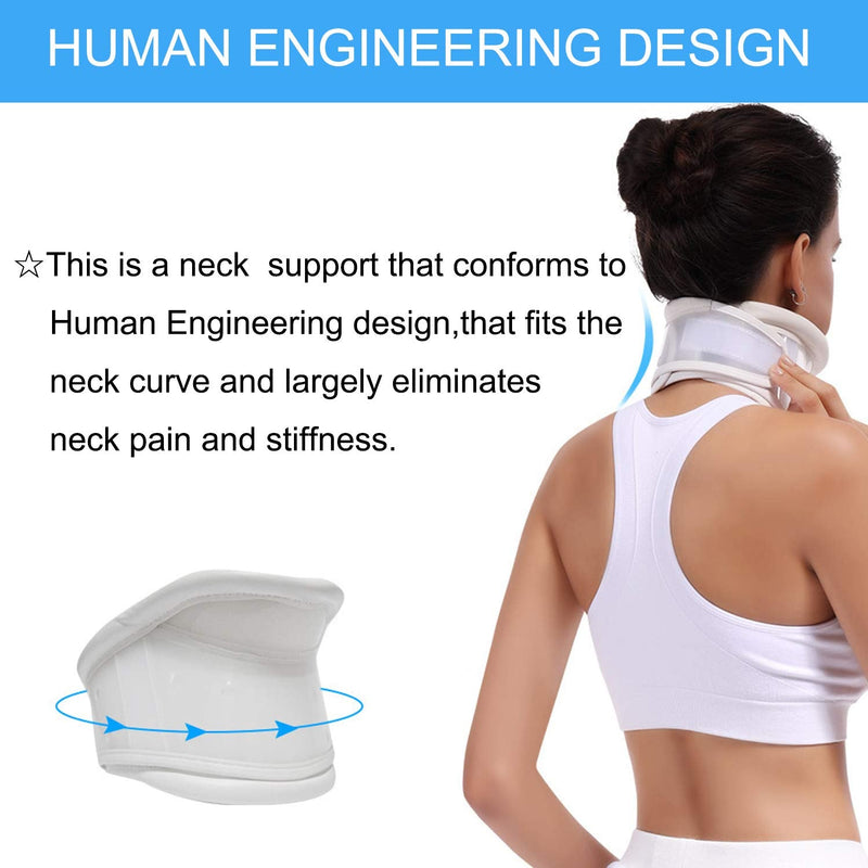 [Australia] - TANDCF Cervical Neck Brace Collar with Chin Support for Stiff Relief Cervical Collar Correct Neck Support Pain Bone Care Health(Size S) Small (Pack of 1) 