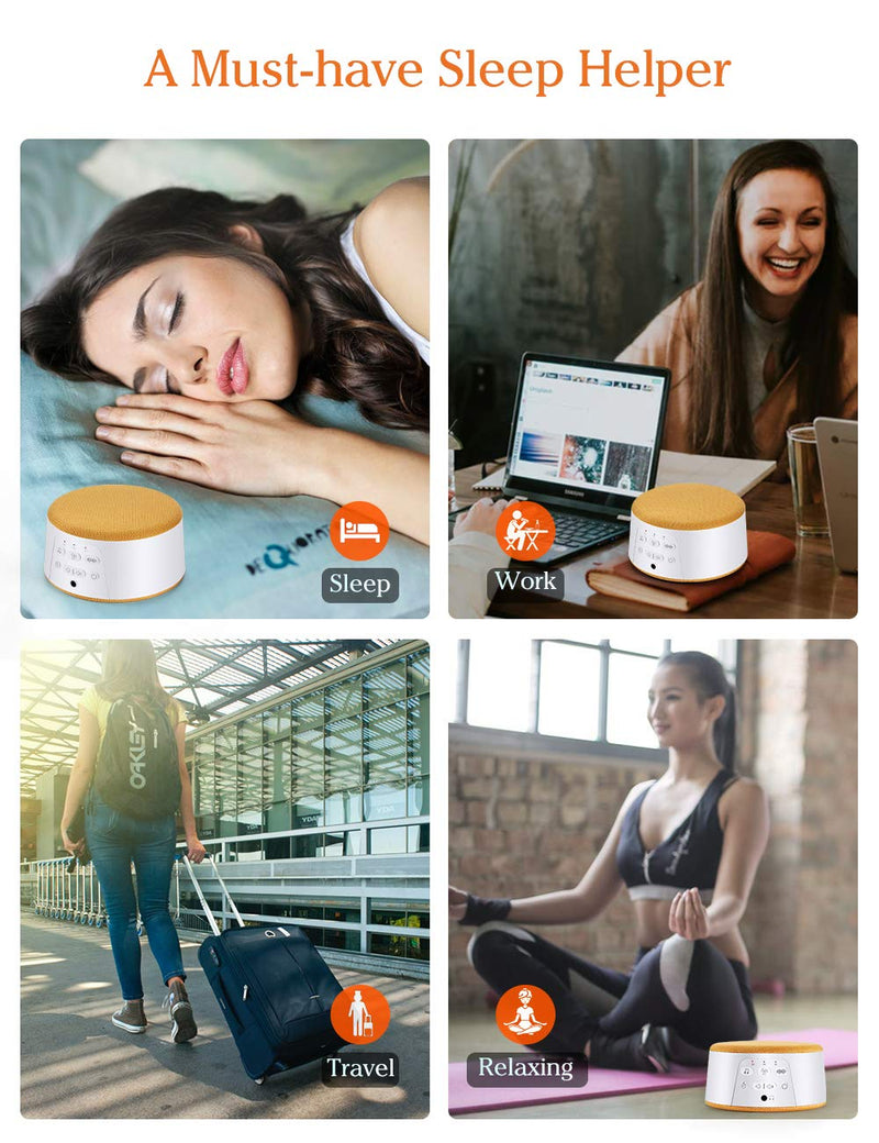 [Australia] - By-Heart White Noise Machine for Sleeping, Sleep Sound Machine with 29 Soothing Natural Sounds, Timer & Memory Feature, Suitable for Baby & Adults, Home, Office 