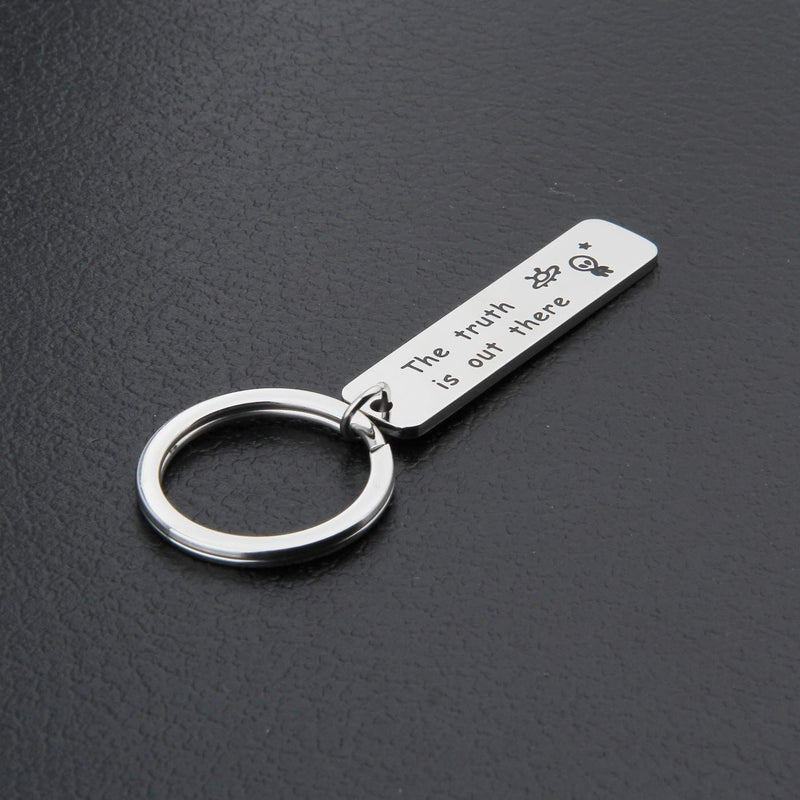 [Australia] - MYOSPARK The Truth is Out There Keychain UFO Lover Gift Inspirational Jewelry Truth Keychain 