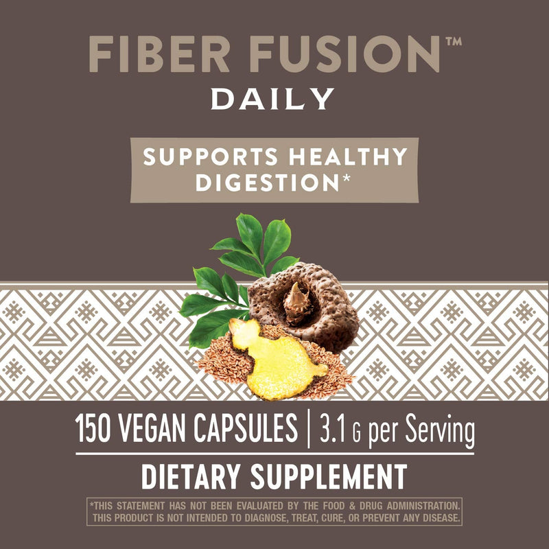 [Australia] - Enzymatic Therapy Fiber Fusion Daily gentle cleansing fiber, 3.1 g per serving, 150 Capsules 