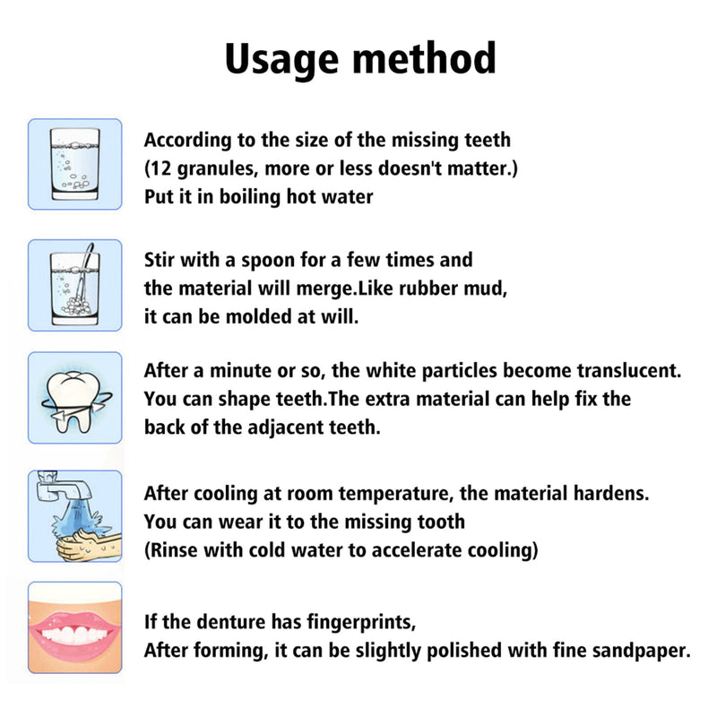 [Australia] - Temporary Tooth Repair Kit For Missing Broken Teeth,Dental Tools, Self-Made Denture Tools, Fillings, Missing For Teethers Beautymisc Tooth Denture Production(10Ml) 