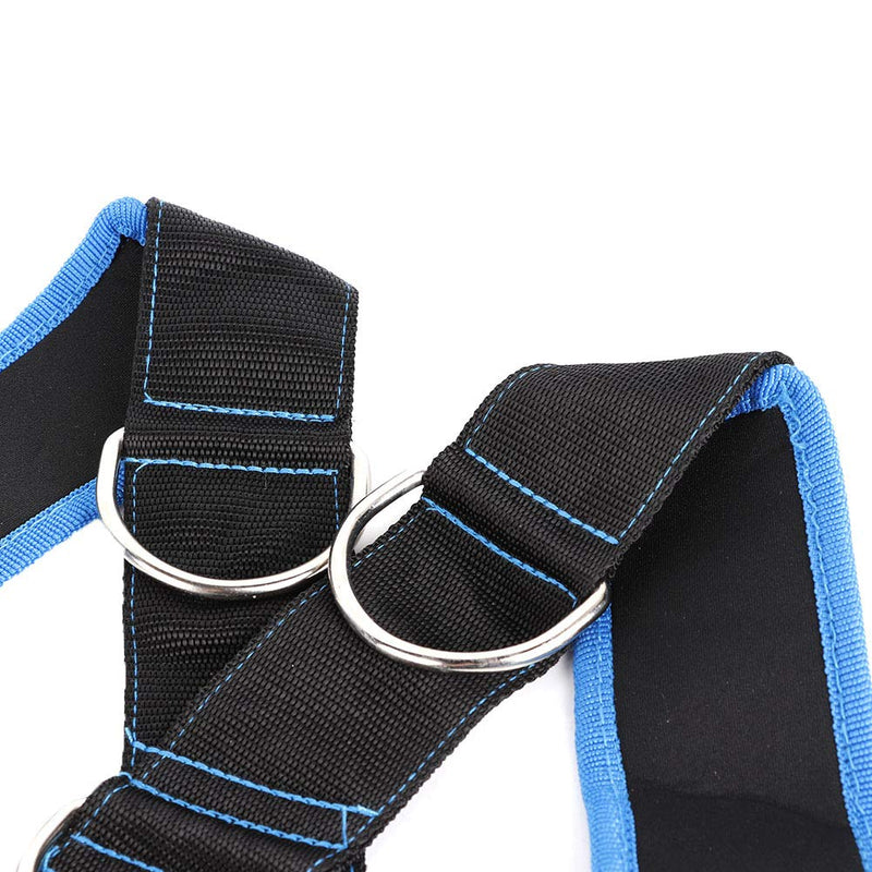[Australia] - JULYKAI Weighted Resistance Bands, Speed Strength Training Sled Shoulder Harness Resistance Band Belt Sports Equipment - Black + blue 