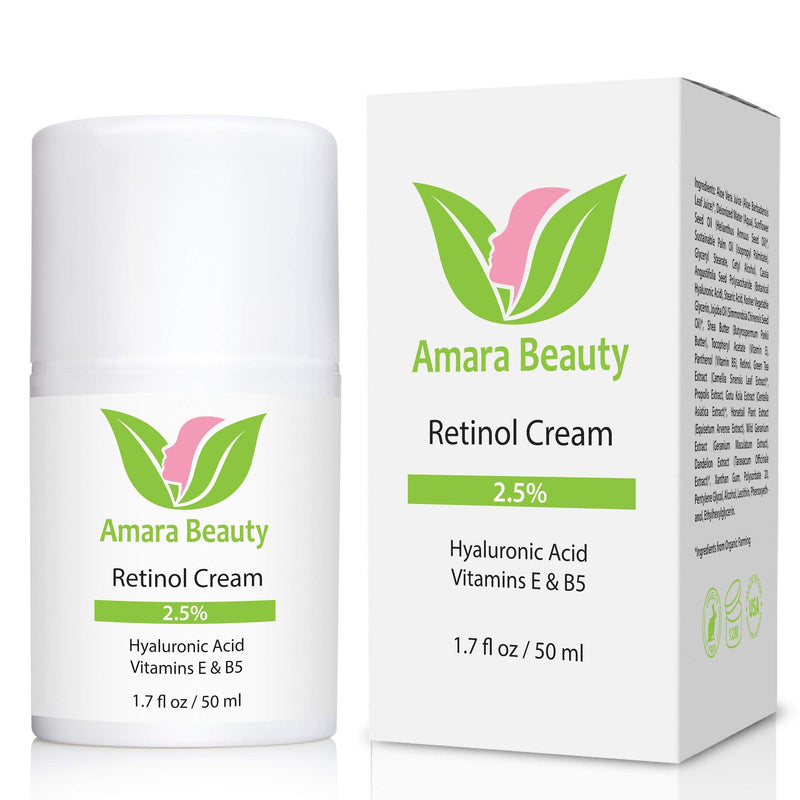 [Australia] - Retinol Cream for Face 2.5% with Hyaluronic Acid & Vitamins E & B5, 1.7 fl. oz. 