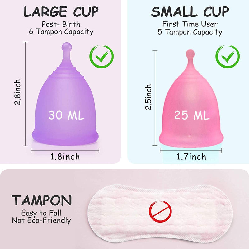 [Australia] - Fliurich Menstrual Cup Steamer Cleaner - Portable Menstrual Cup Wash Kit, High Temperature Steam Sterilization, One Button Control, Comes with Two Reusable Period Cup 