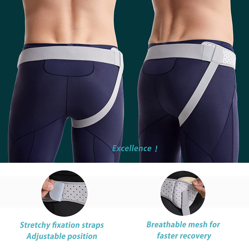 [Australia] - TENB Hernia Belt for Men and Women Hernia Support Truss for Inguinal Groin Hernias Left or Right Side Adjustable Waist Strap, Surgery Men’s Inguinal Hernia Support Brace for Pain Relief Recovery (Large) Large 